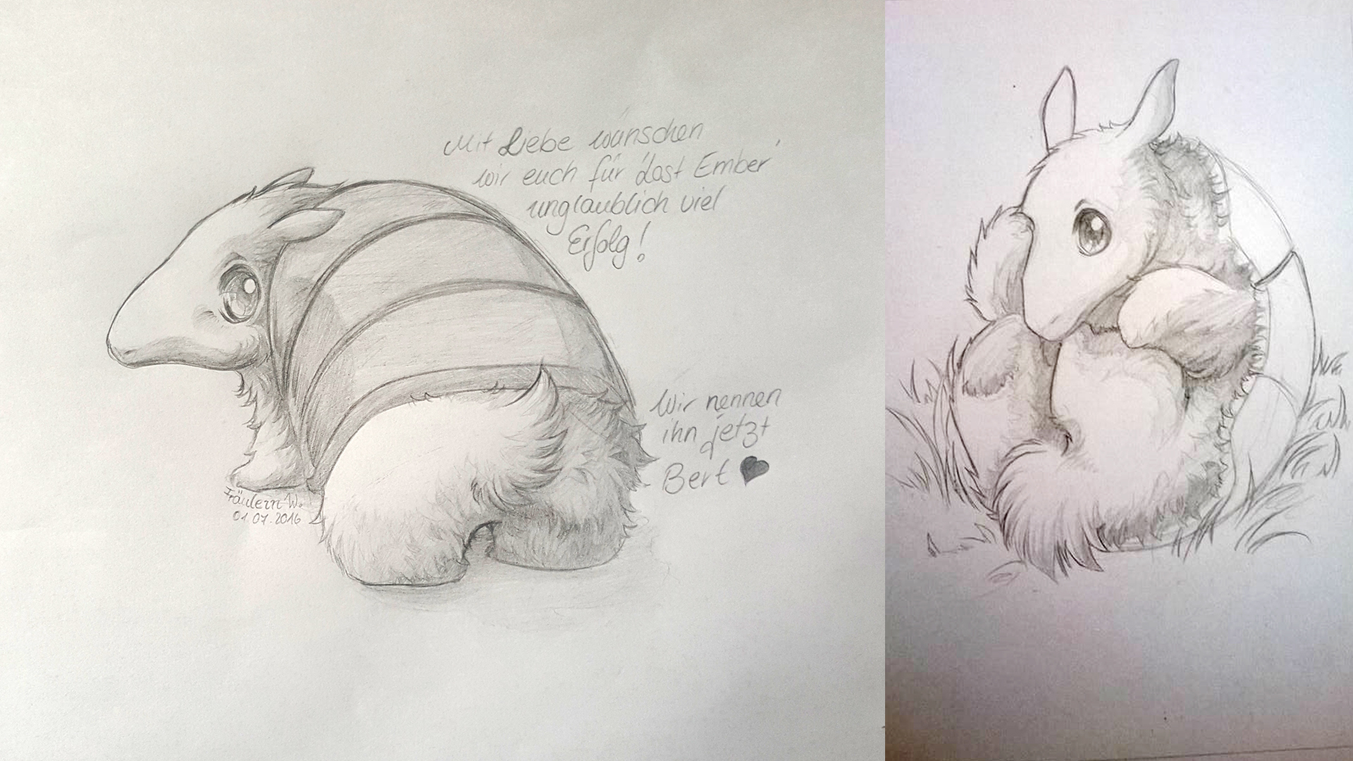 One of the animals in Lost Ember - the armadillo-mole Bert