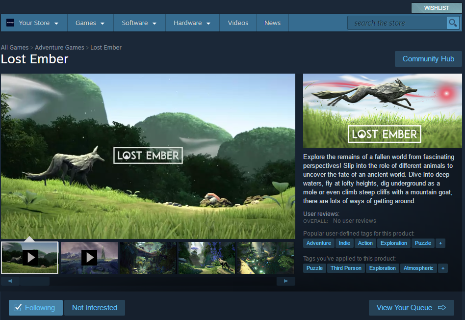 Lost Ember on Steam